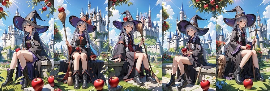 「red apple」を強調した画像。((red apple))