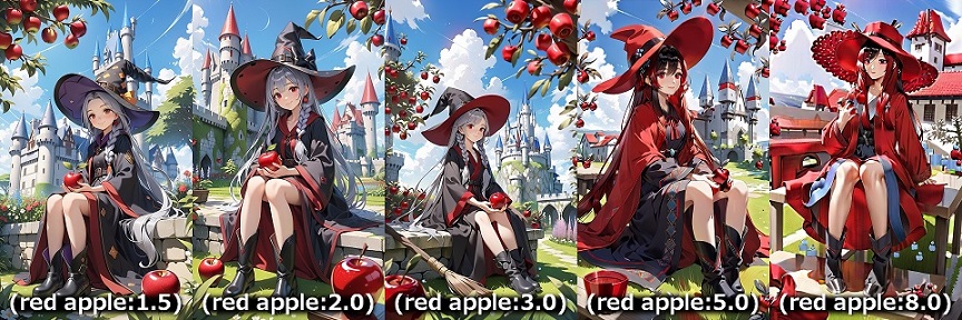 「red apple」を強調した画像。値倍率番外。