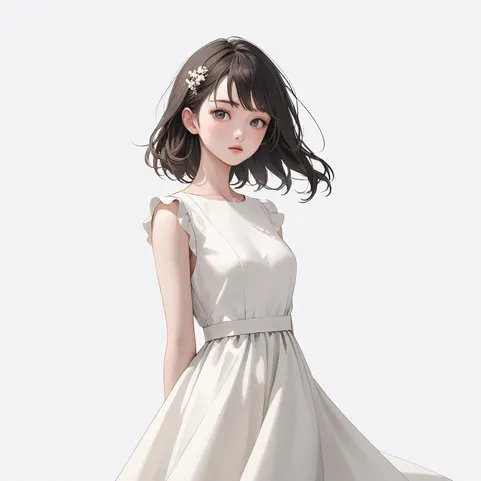 creamy white