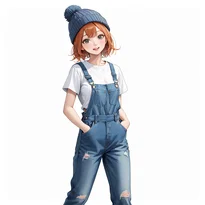 カジュアル系ファッションのAIイラスト（Stable Diffusion生成）