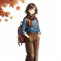カジュアル系ファッションのAIイラスト（Stable Diffusion生成）
