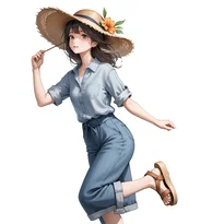 カジュアル系ファッションのAIイラスト（Stable Diffusion生成）