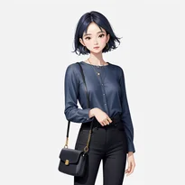 カジュアル系ファッションのAIイラスト（Stable Diffusion生成）