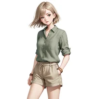 カジュアル系ファッションのAIイラスト（Stable Diffusion生成）