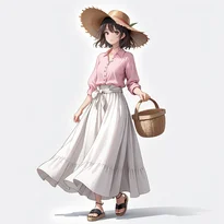 カジュアル系ファッションのAIイラスト（Stable Diffusion生成）