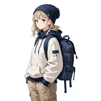 カジュアル系ファッションのAIイラスト（Stable Diffusion生成）