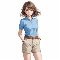 カジュアル系ファッションのAIイラスト（Stable Diffusion生成）