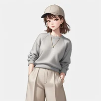 カジュアル系ファッションのAIイラスト（Stable Diffusion生成）