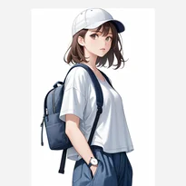 カジュアル系ファッションのAIイラスト（Stable Diffusion生成）
