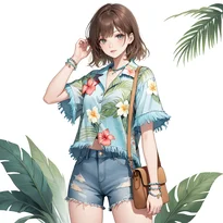 カジュアル系ファッションのAIイラスト（Stable Diffusion生成）