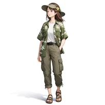 カジュアル系ファッションのAIイラスト（Stable Diffusion生成）