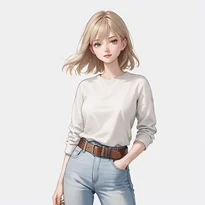 カジュアル系ファッションのAIイラスト（Stable Diffusion生成）