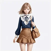 カジュアル系ファッションのAIイラスト（Stable Diffusion生成）