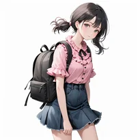 カジュアル系ファッションのAIイラスト（Stable Diffusion生成）