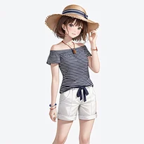 カジュアル系ファッションのAIイラスト（Stable Diffusion生成）