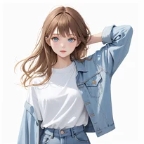 カジュアル系ファッションのAIイラスト（Stable Diffusion生成）