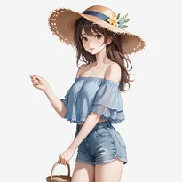 カジュアル系ファッションのAIイラスト（Stable Diffusion生成）