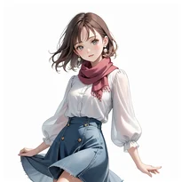 カジュアル系ファッションのAIイラスト（Stable Diffusion生成）