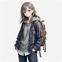 カジュアル系ファッションのAIイラスト（Stable Diffusion生成）