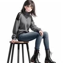 カジュアル系ファッションのAIイラスト（Stable Diffusion生成）