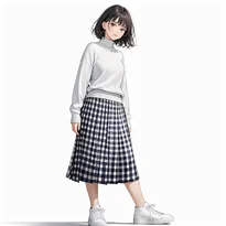 カジュアル系ファッションのAIイラスト（Stable Diffusion生成）