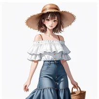 カジュアル系ファッションのAIイラスト（Stable Diffusion生成）