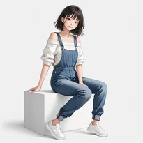 カジュアル系ファッションのAIイラスト（Stable Diffusion生成）