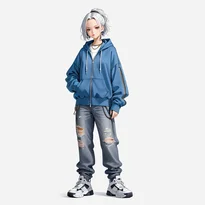 ストリート系ファッションのAIイラスト（Stable Diffusion生成）