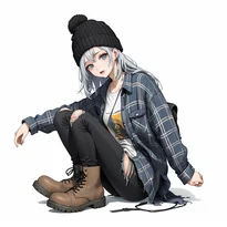 ストリート系ファッションのAIイラスト（Stable Diffusion生成）