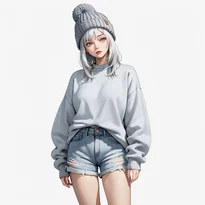 ストリート系ファッションのAIイラスト（Stable Diffusion生成）