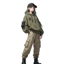 ストリート系ファッションのAIイラスト（Stable Diffusion生成）