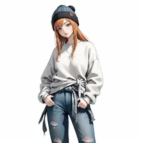 ストリート系ファッションのAIイラスト（Stable Diffusion生成）