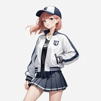 ストリート系ファッションのAIイラスト（Stable Diffusion生成）