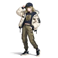 ストリート系ファッションのAIイラスト（Stable Diffusion生成）