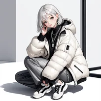 ストリート系ファッションのAIイラスト（Stable Diffusion生成）