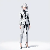 モード系ファッションのAIイラスト（Stable Diffusion生成）