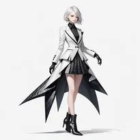 モード系ファッションのAIイラスト（Stable Diffusion生成）