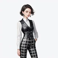 モード系ファッションのAIイラスト（Stable Diffusion生成）