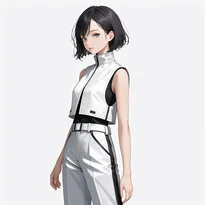 モード系ファッションのAIイラスト（Stable Diffusion生成）