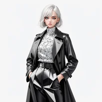 モード系ファッションのAIイラスト（Stable Diffusion生成）
