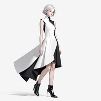 モード系ファッションのAIイラスト（Stable Diffusion生成）