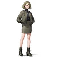 ミリタリー系ファッションのAIイラスト（Stable Diffusion生成）