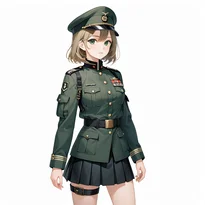 ミリタリー系ファッションのAIイラスト（Stable Diffusion生成）