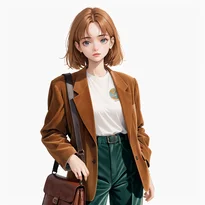 ヴィンテージ／古着系ファッションのAIイラスト（Stable Diffusion生成）