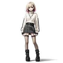 パンク系ファッションのAIイラスト（Stable Diffusion生成）