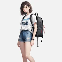スポーティ系ファッションのAIイラスト（Stable Diffusion生成）