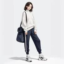スポーティ系ファッションのAIイラスト（Stable Diffusion生成）