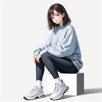 スポーティ系ファッションのAIイラスト（Stable Diffusion生成）