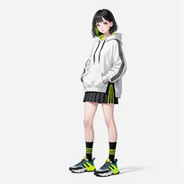 スポーティ系ファッションのAIイラスト（Stable Diffusion生成）
