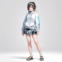 スポーティ系ファッションのAIイラスト（Stable Diffusion生成）
